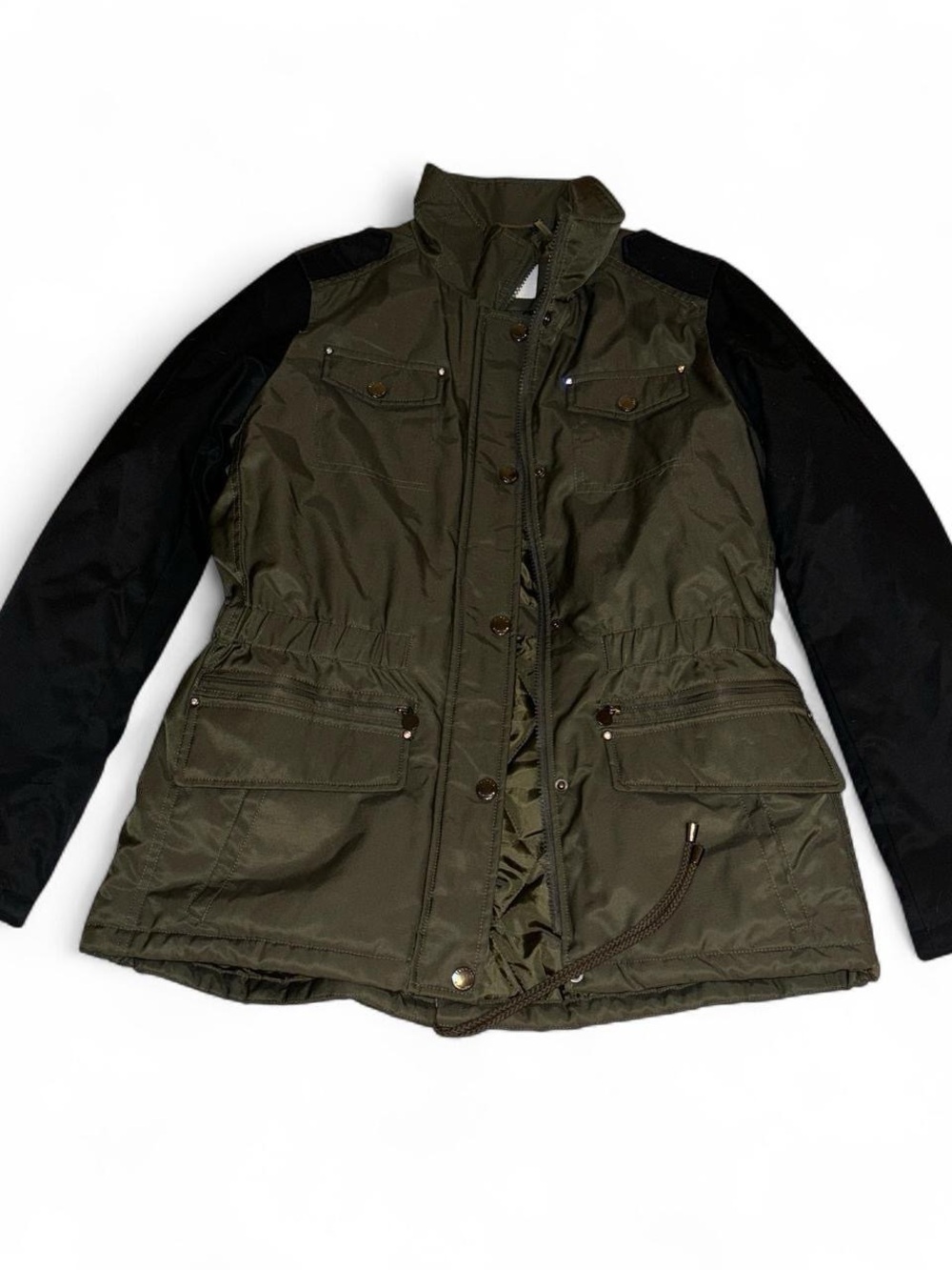 Army Green & Black Utility Jacket for Fall